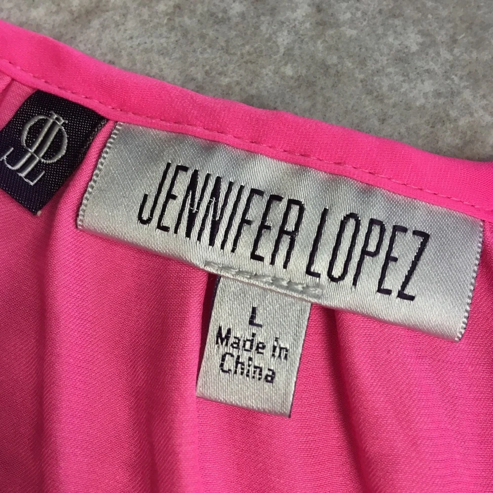 ❤️Jennifer Lopez cold shoulder top tie front L - Picture 6 of 6